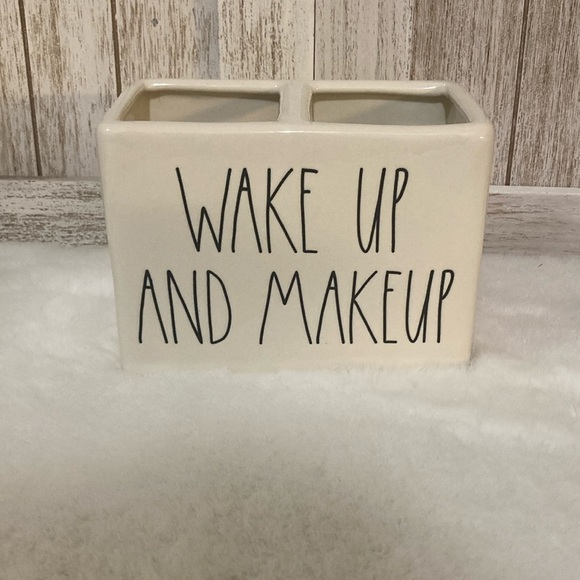 Rae Dunn Wake Up And Makeup Holder - Picture 1 of 8